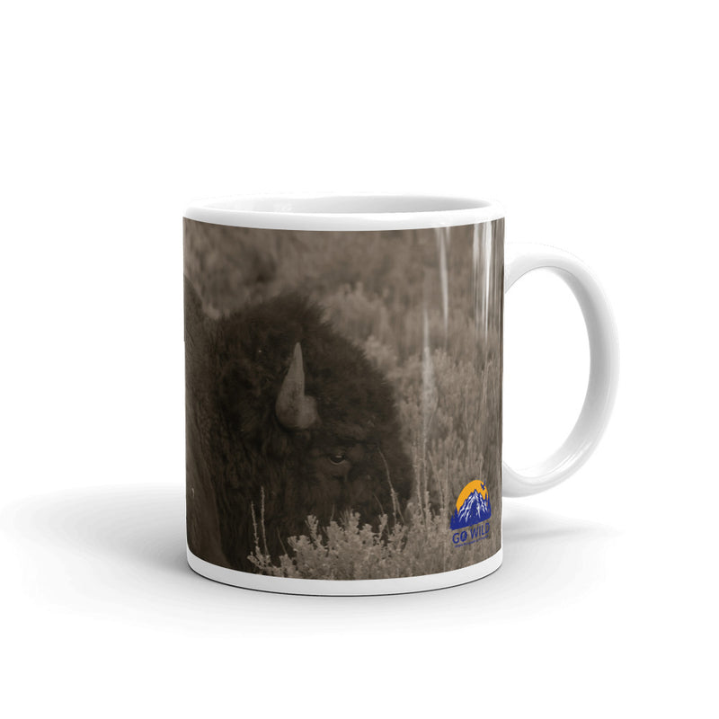 The Bison and the Magpie Coffee Mug - Go Wild Photography [description]  [price]