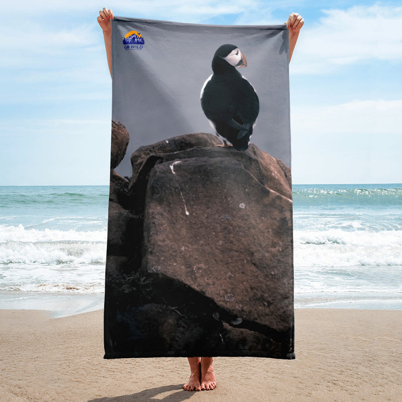 Lone Puffin Towel - Go Wild Photography [description]  [price]