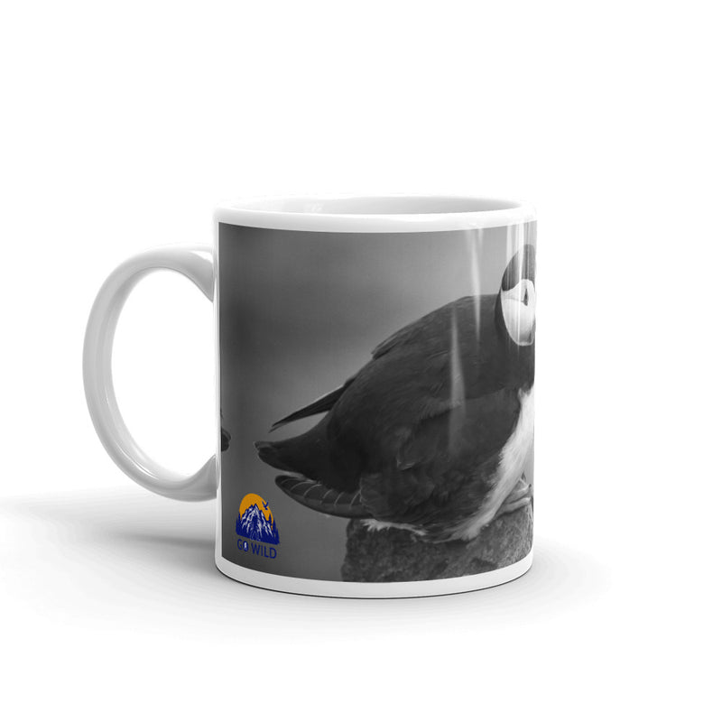 Black and White Arctic Puffin Coffee Mug - Go Wild Photography [description]  [price]