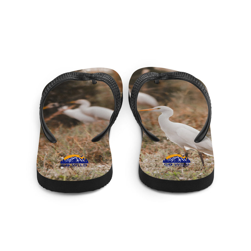 Winter Egret Flip-Flops - Go Wild Photography [description]  [price]