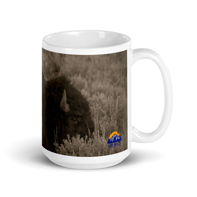 The Bison and the Magpie Coffee Mug - Go Wild Photography [description]  [price]