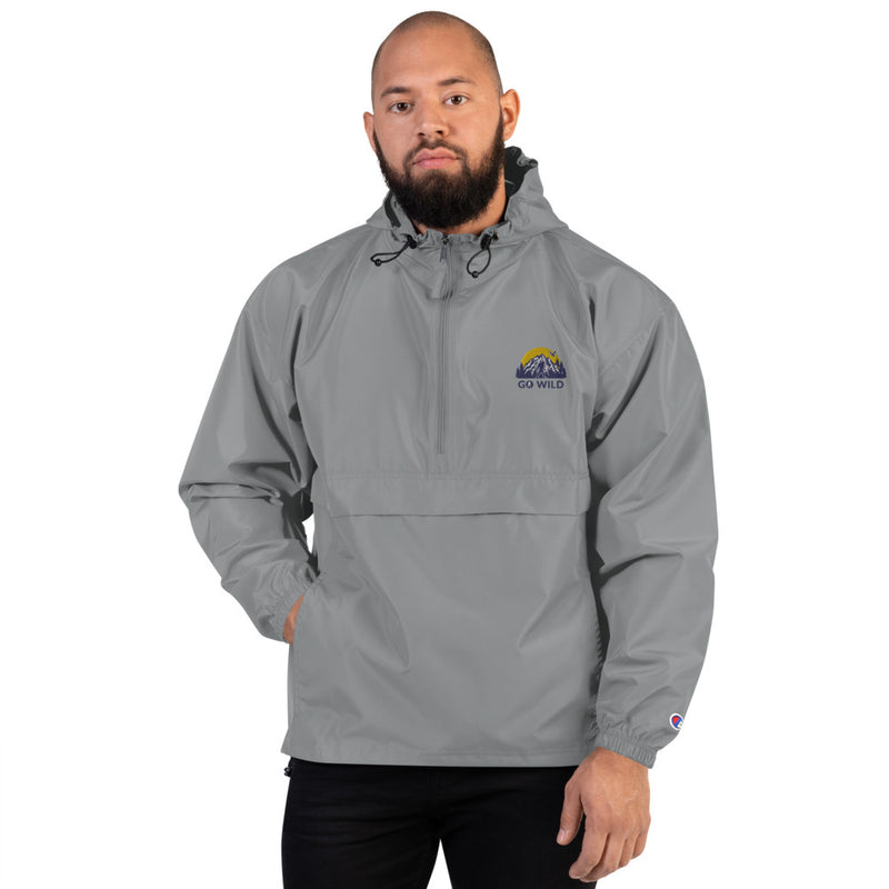 Go Wild Logo Embroidered Champion Packable Jacket - Go Wild Photography [description]  [price]