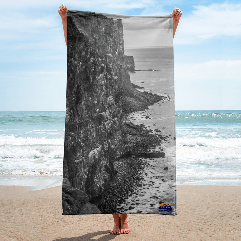 Bird Cliffs Black and White Towel - Go Wild Photography [description]  [price]
