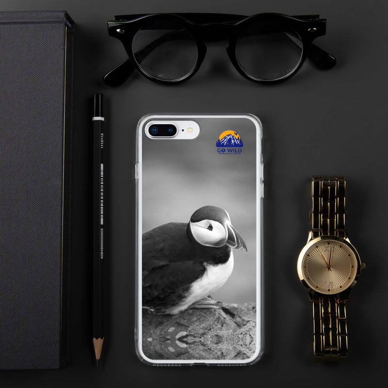 Atlantic Puffin Black and White iPhone Case - Go Wild Photography [description]  [price]
