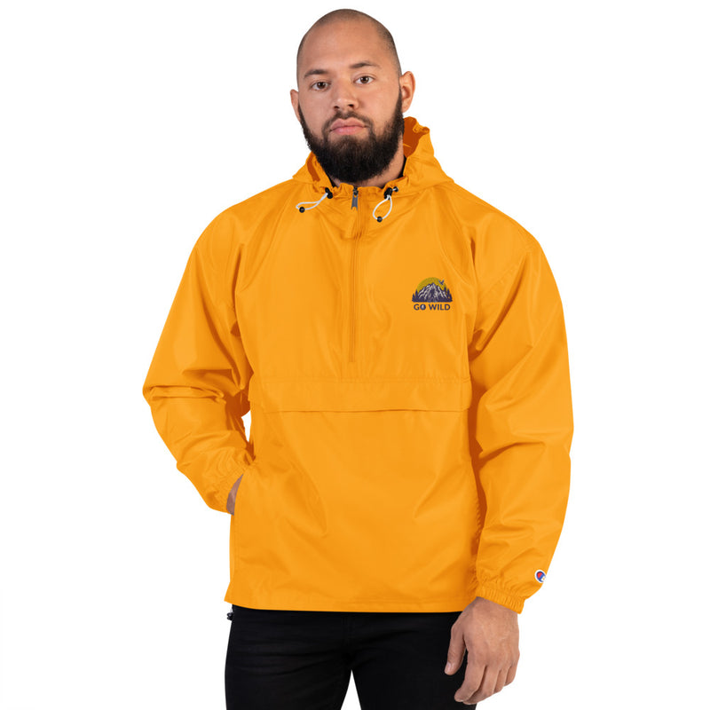 Go Wild Logo Embroidered Champion Packable Jacket - Go Wild Photography [description]  [price]